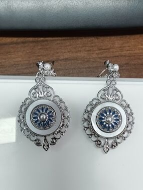 ❤️ $10 Each Or Bundle 4/$20 Silver-Tone Victorian Style Filigree Drop Earrings
